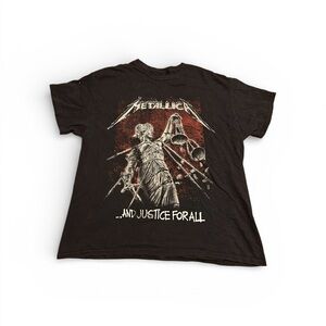 Metallica “And Justice For All” Black Graphic Band T-Shirt